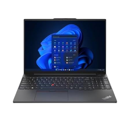 Lenovo ThinkPad E16 Intel Core i5 13th Gen (16GB RAM/512GB SSD/Windows 11 Home/Office 2021/Fingerprint Reader/ 16" WUXGA IPS 300 Nits Thin & Light Laptop/Aluminium Top/1Y Warranty/1.77 kg), 21JNS0QE00
